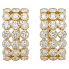 Harry Winston 8.15 Carats 18K Yellow Gold Diamond Hoop Earrings