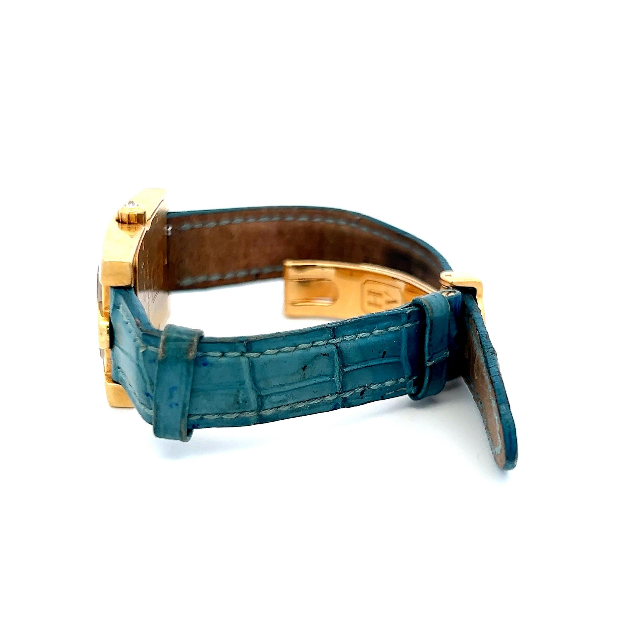 Harry Winston Avenue 36-22MM Zifferblatt 18 Karat Gelbgold Armbanduhr für Damen oder Herren im Angebot