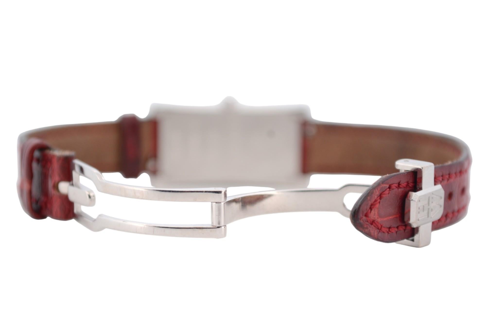 Harry Winston Avenue C 39x19mm Or blanc Nacre Diamants Quartz Ref : 3 en vente 5