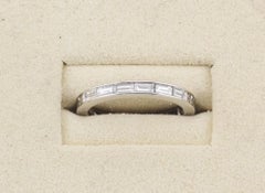 Harry Winston Baguette Diamond Platinum Eternity Band Ring Size 4.75