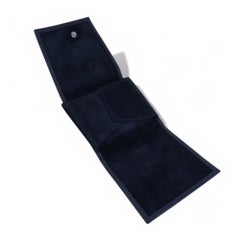 Harry Winston Blue Leather Travel Jewelry Pouch, Late 20th Century