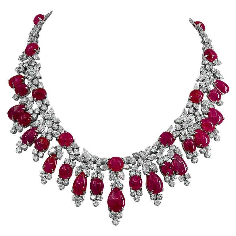 Harry Winston Platinum Diamond Lariat Necklace at 1stdibs