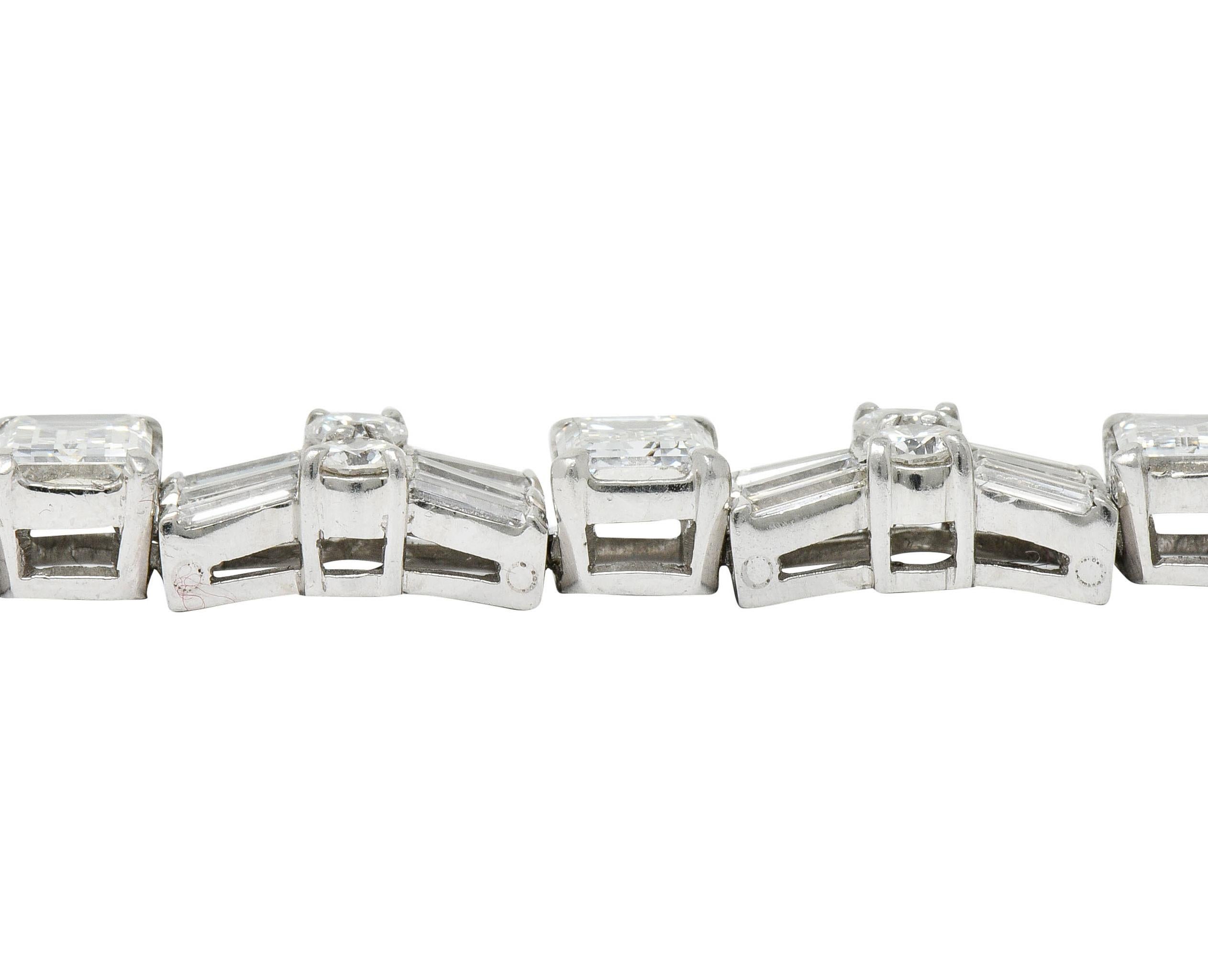 Harry Winston by Jacques Timey 20.52 Carat Emerald Cut Diamond Platinum Bracelet 3