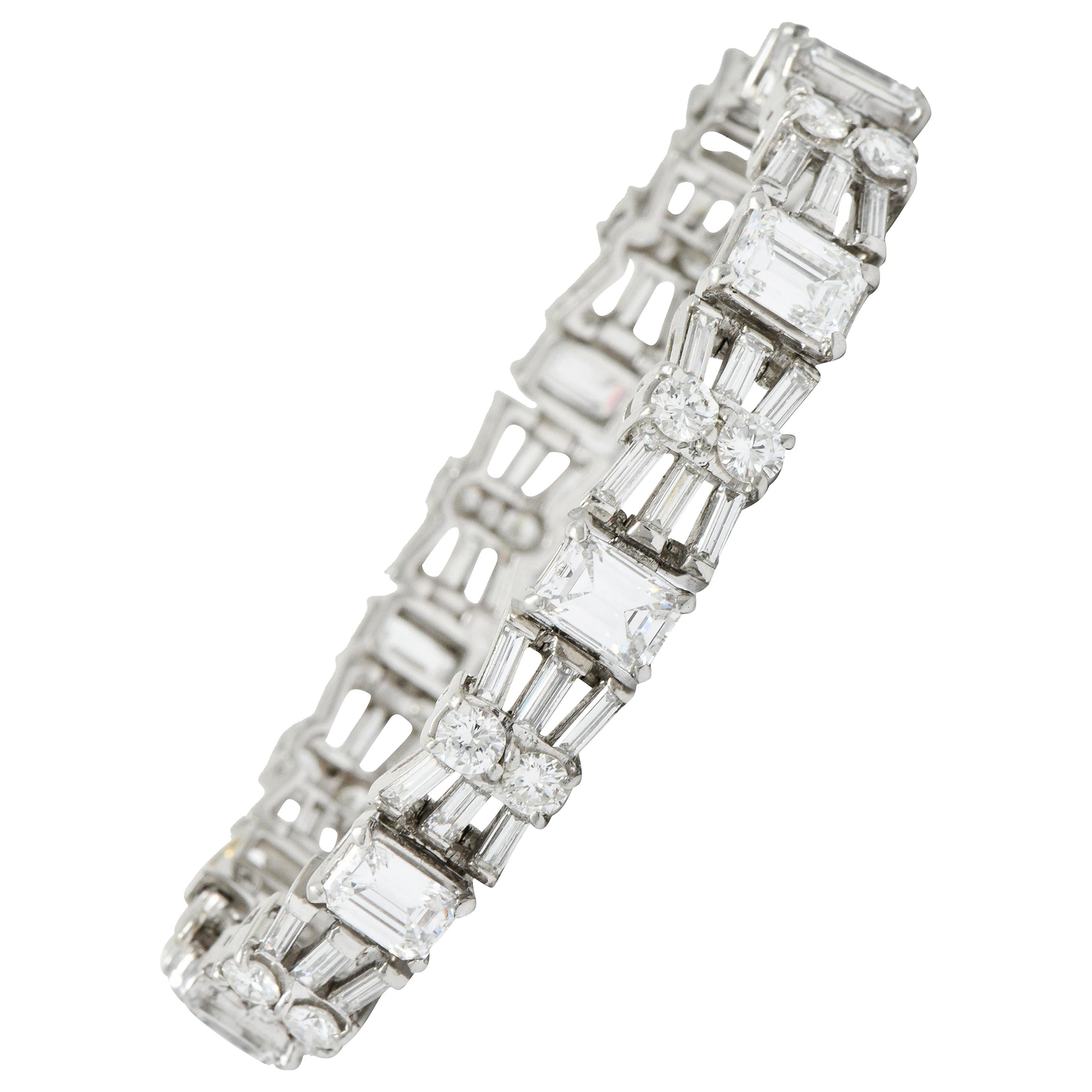Harry Winston by Jacques Timey 20.52 Carat Emerald Cut Diamond Platinum Bracelet