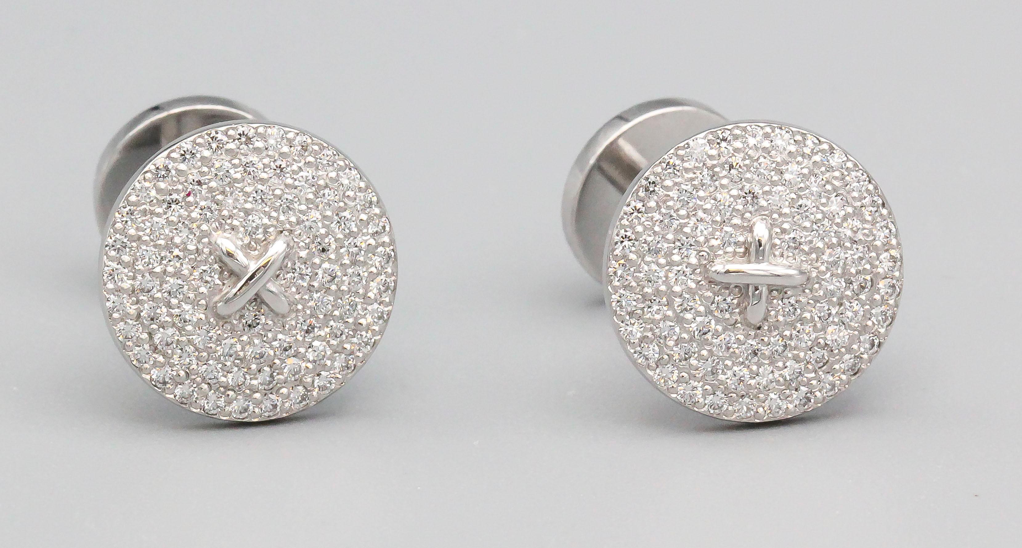 platinum diamond harry winston cufflinks