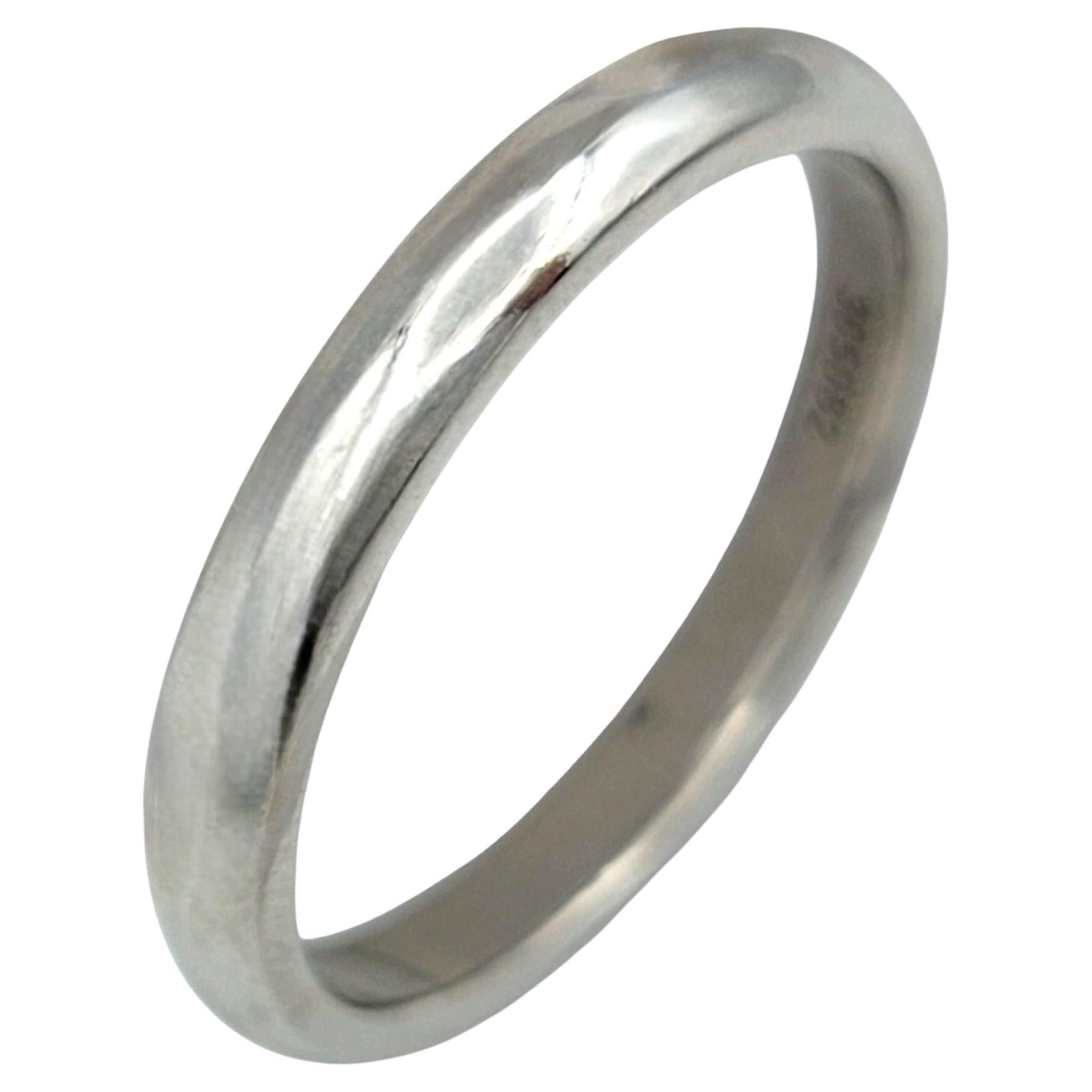 Harry Winston "Classic Bands" Alianza de boda unisex de 3 mm en platino pulido en venta