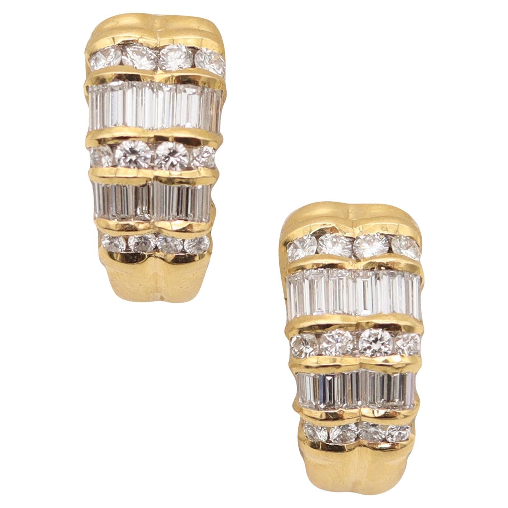 HARRY WINSTON Pendientes de clip de oro amarillo de 18 quilates con 2,56 quilates de diamantes