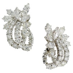 Harry Winston Cluster Diamond Earrings 