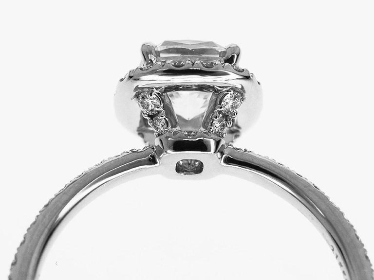 Harry Winston Cushion Cut Diamond Platinum Micropave ...