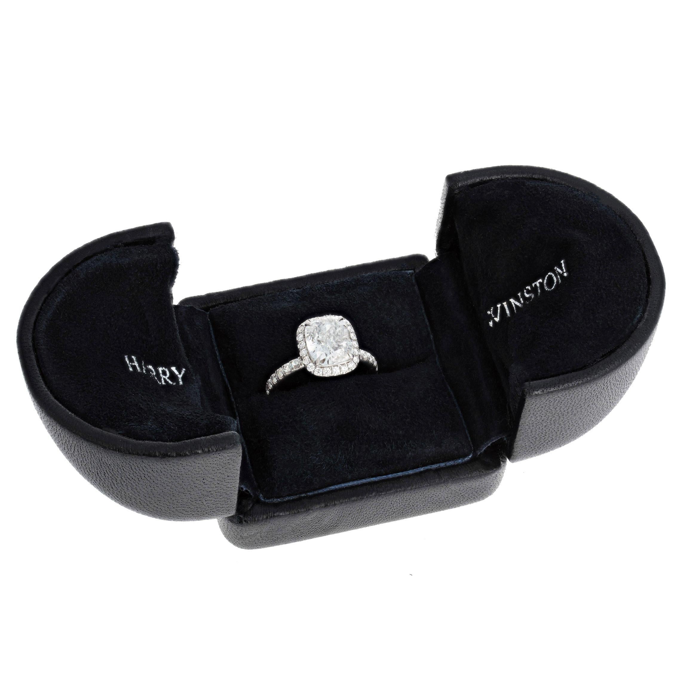 cushion cut harry winston