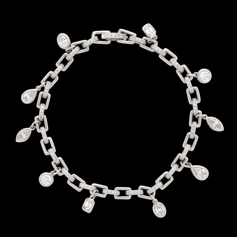 Harry Winston Custom Diamond Charm Bracelet at 1stDibs | harry winston  charm bracelet
