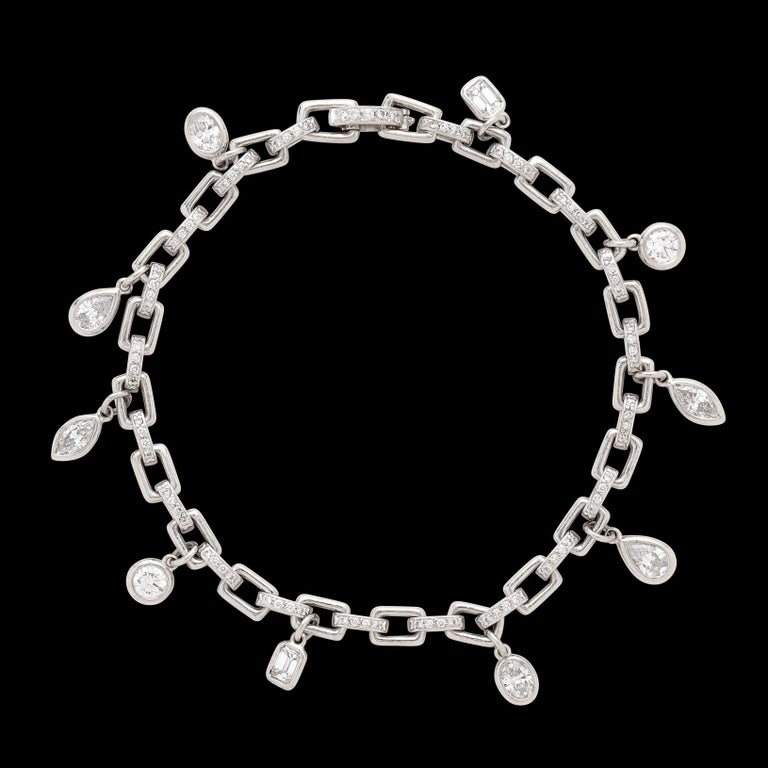 Harry Winston Custom Diamond Charm Bracelet at 1stDibs