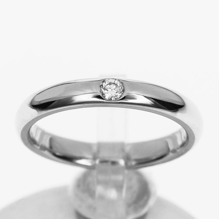 Harry Winston Diamon Platinum Round Marriage Ring For Sale ...