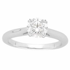 Harry Winston 0.70ct F VS1 Round Brilliant Platinum Engagement Ring US-3 3/4