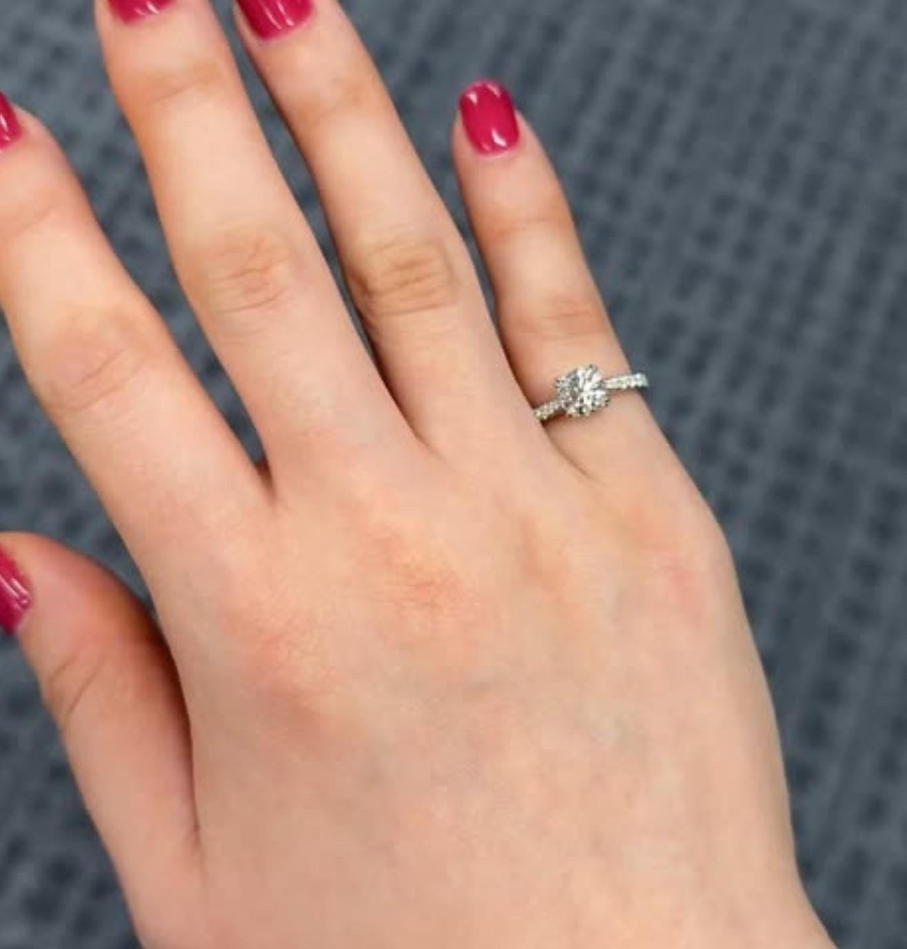 HARRY WINSTON Diamond 1.01ct F-VS2-3Ex Platinum Brilliant Love Ring US 3 3/4 For Sale 10