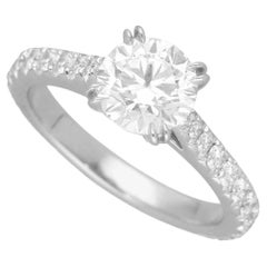 HARRY WINSTON Diamond 1.01ct F-VS2-3Ex Platinum Brilliant Love Ring US 3 3/4
