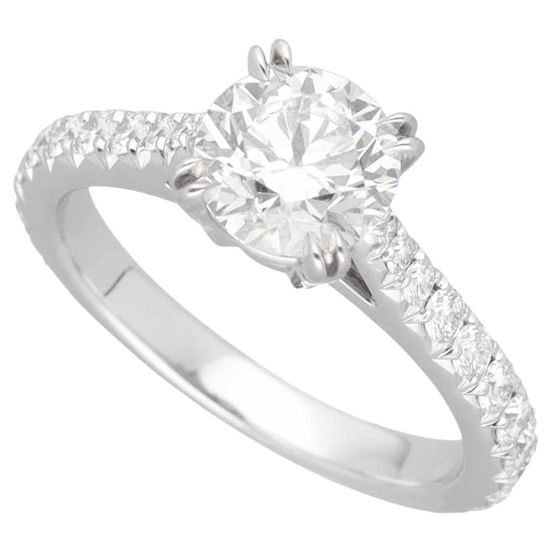 Pre-owned Harry Winston Diamond 1.01ct F-vs2-3ex Platinum Brilliant Love Ring Us 3 3/4 In Multi