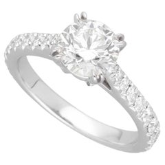 HARRY WINSTON Diamond 1.01ct F-VS2-3Ex Platinum Brilliant Love Ring US 3 3/4