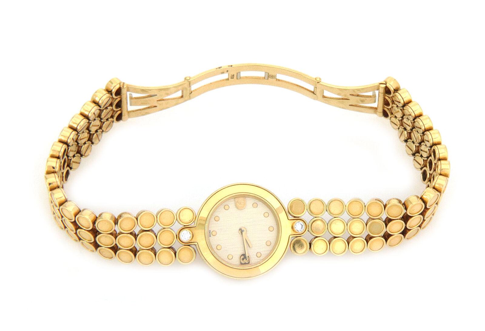 Harry Winston 18 Karat Gelbgold Damenquarz-Armbanduhr mit Diamanten im Zustand „Hervorragend“ im Angebot in Boca Raton, FL