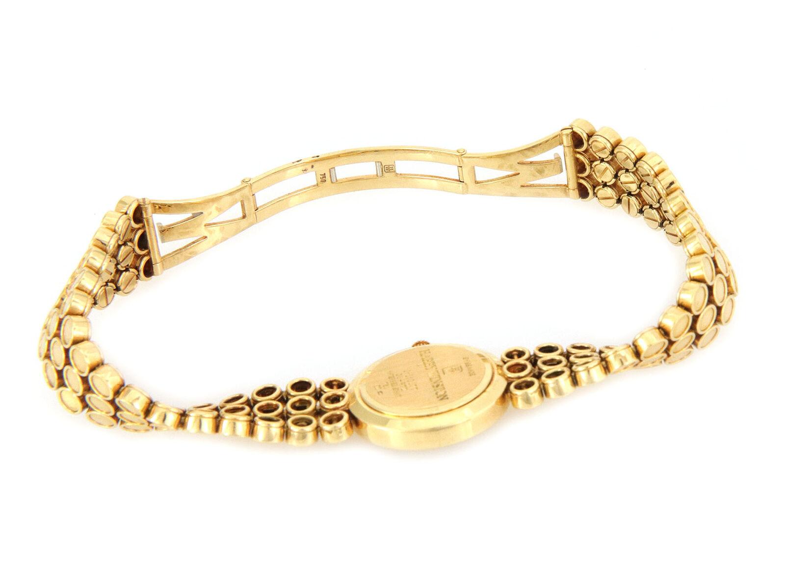 Modern Harry Winston Diamond 18k Yellow Gold Ladies Quartz Wrist Watch For Sale