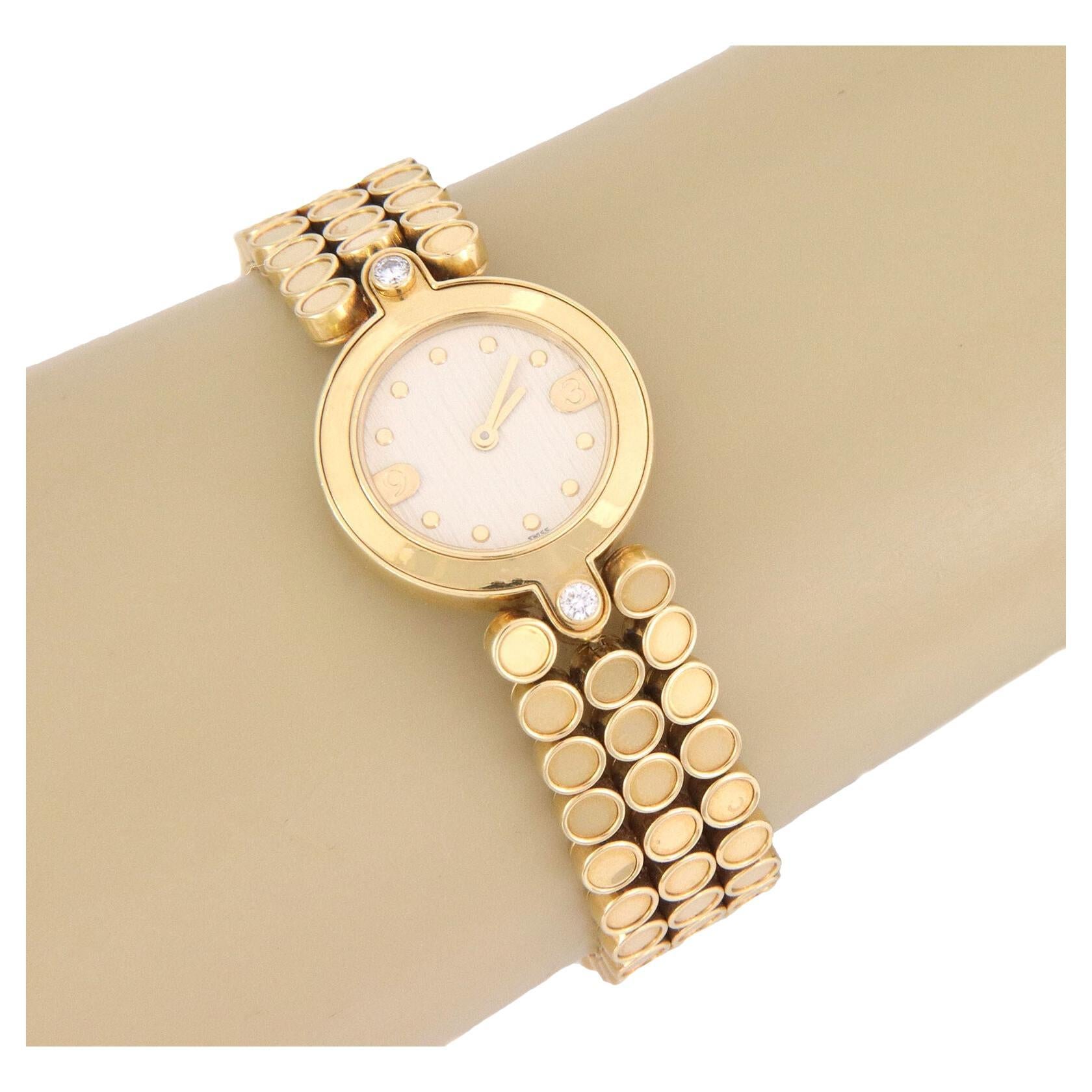 Harry Winston Diamond 18k Yellow Gold Ladies Quartz Wrist Watch