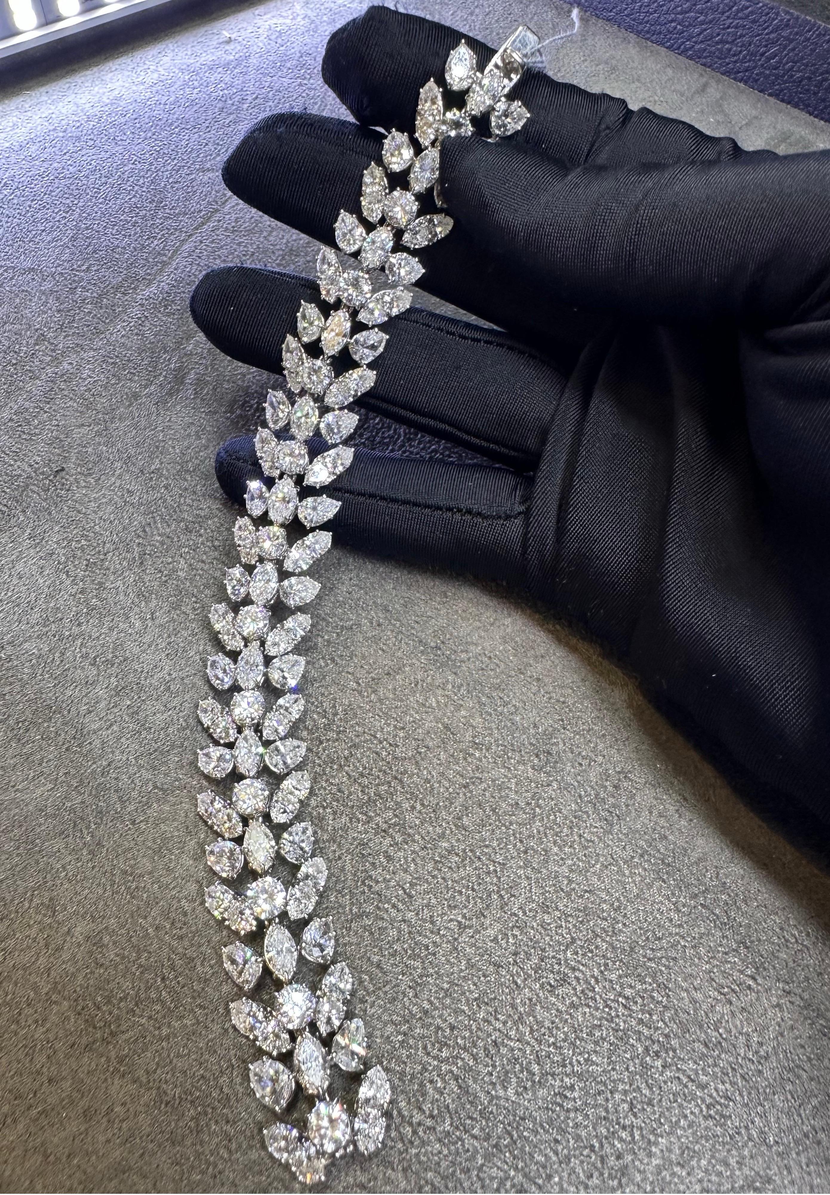 Mixed Cut Harry Winston Diamond Bracelet For Sale