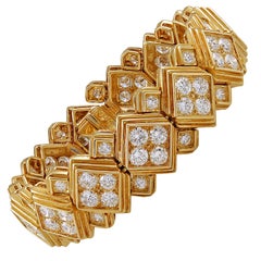 Harry Winston Diamond Gold Link Bracelet