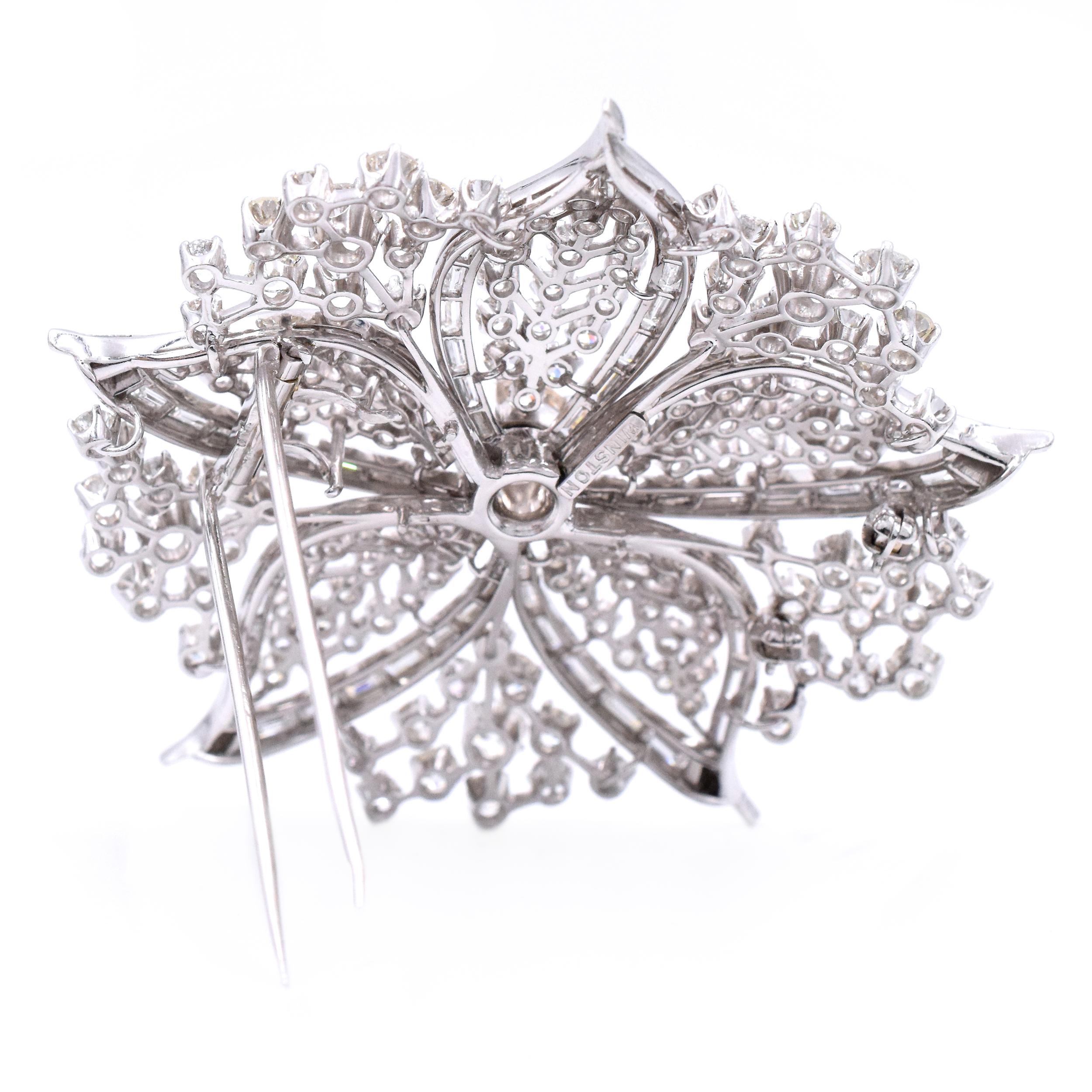 Harry Winston Diamond Brooch For Sale 1