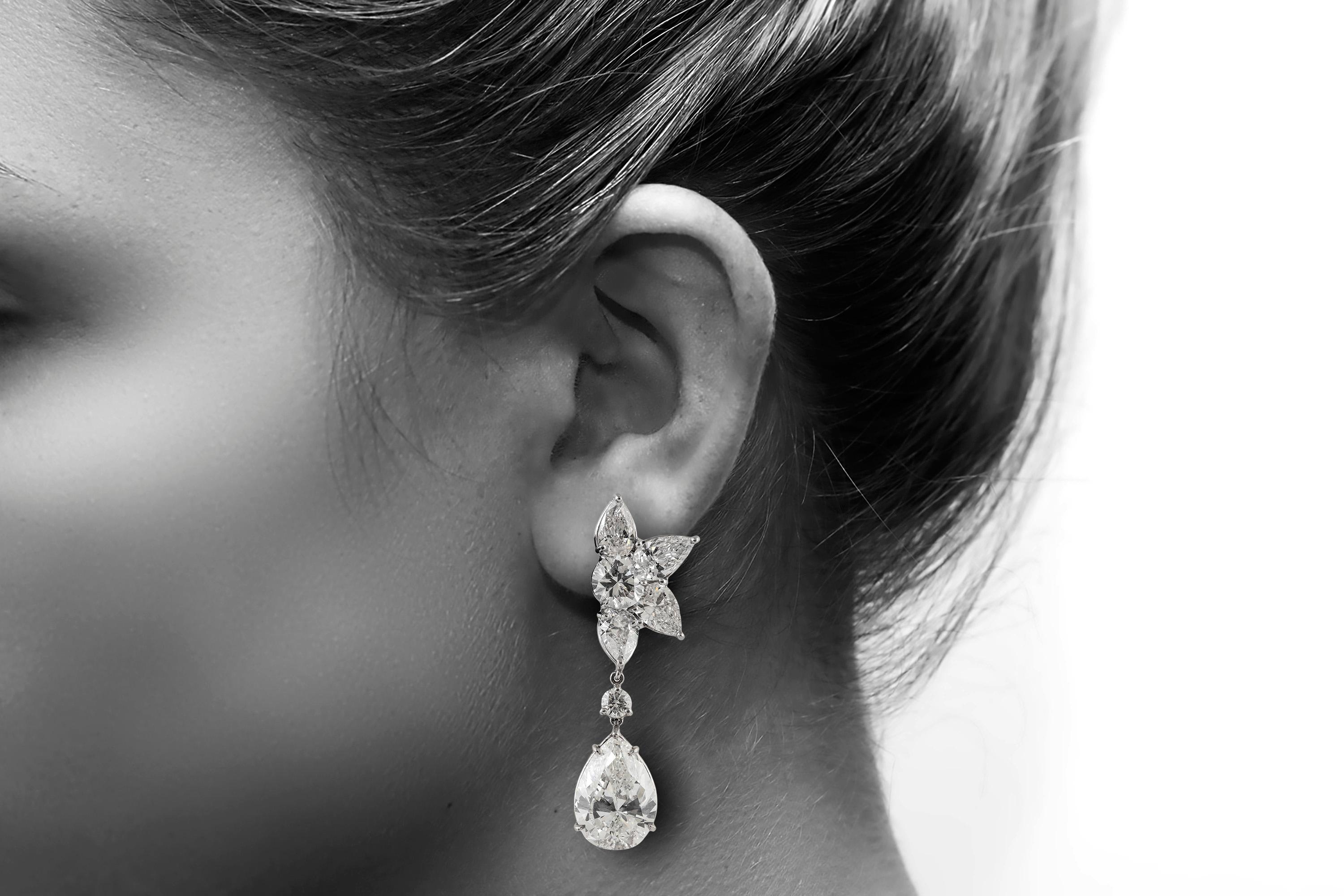 harry winston diamond drop earrings