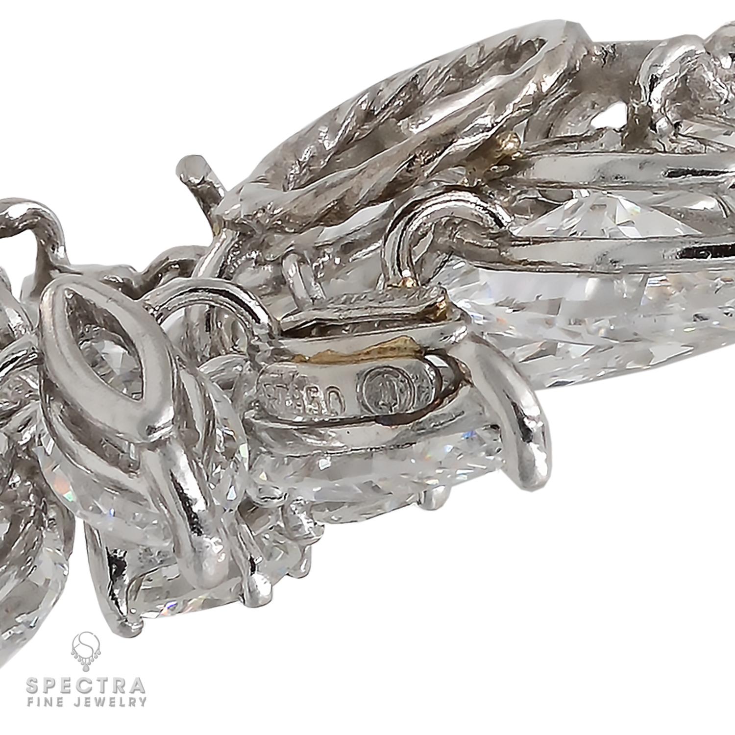 Mixed Cut Harry Winston Diamond Cluster Earrings For Sale