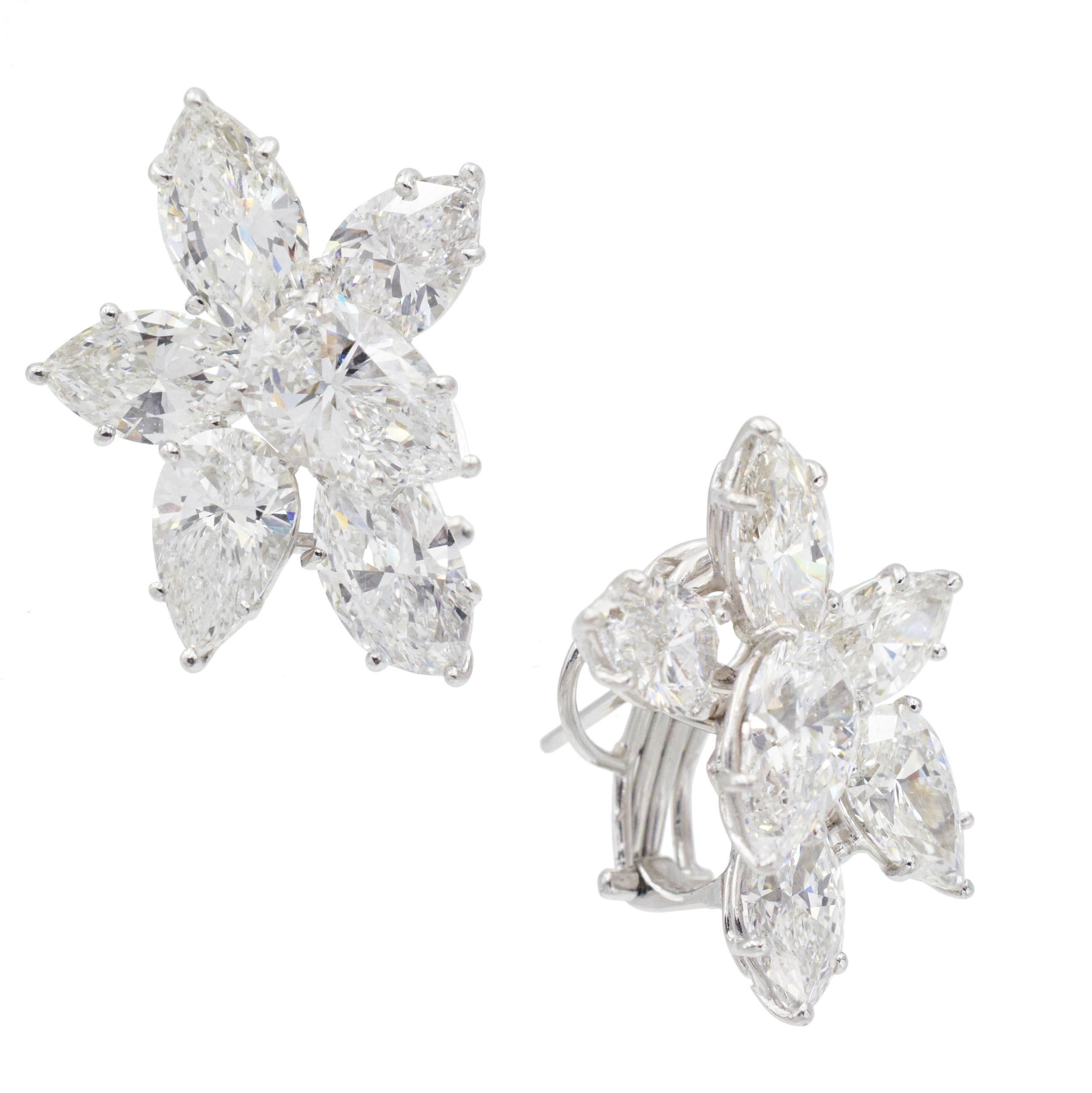 winston cluster small diamond earrings
