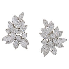 Harry Winston Diamond Cluster Earrings