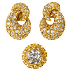 Juego de Pendientes y Anillo Cúpula Harry Winston Diamond Door Knocker