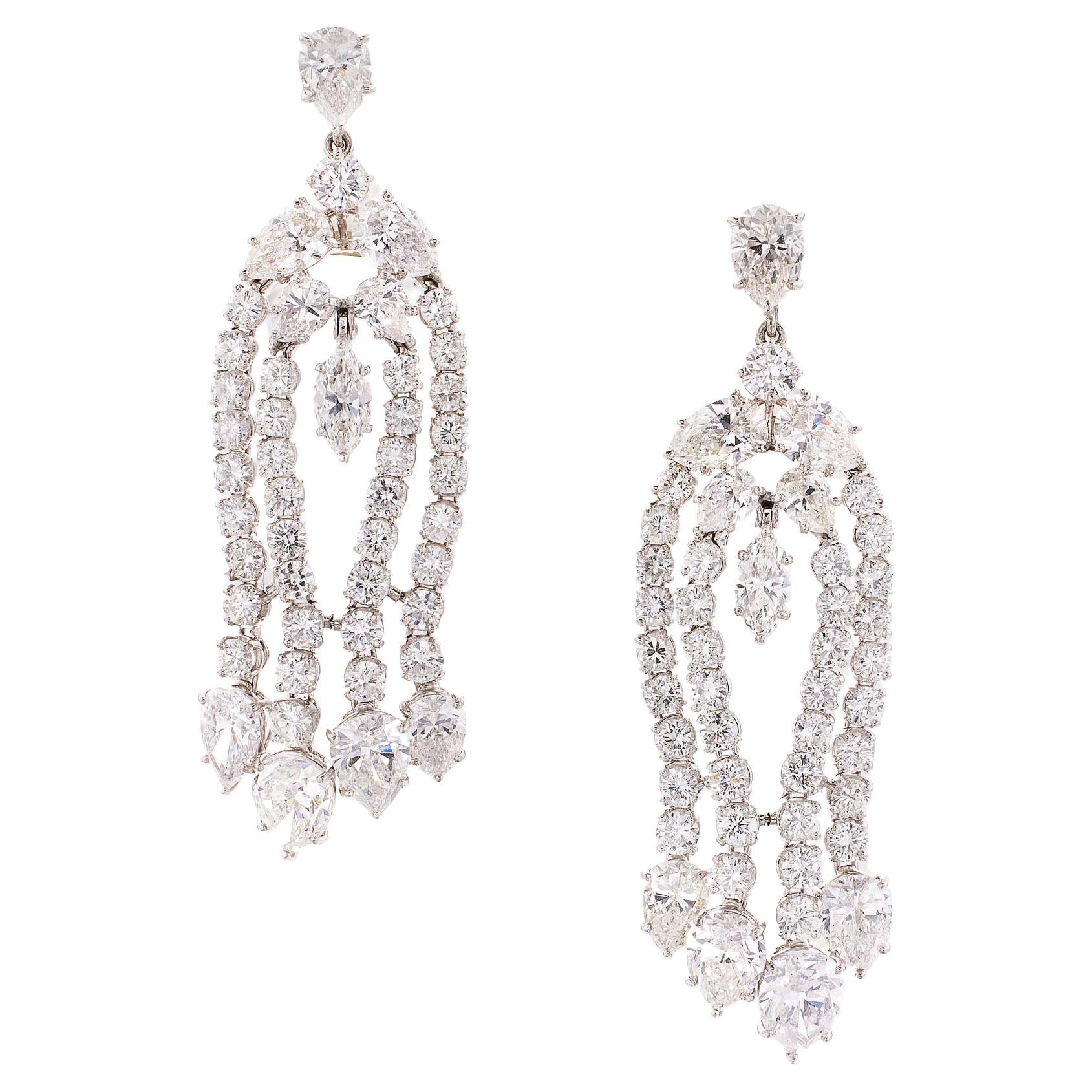 Harry Winston Diamond Earrings For Sale