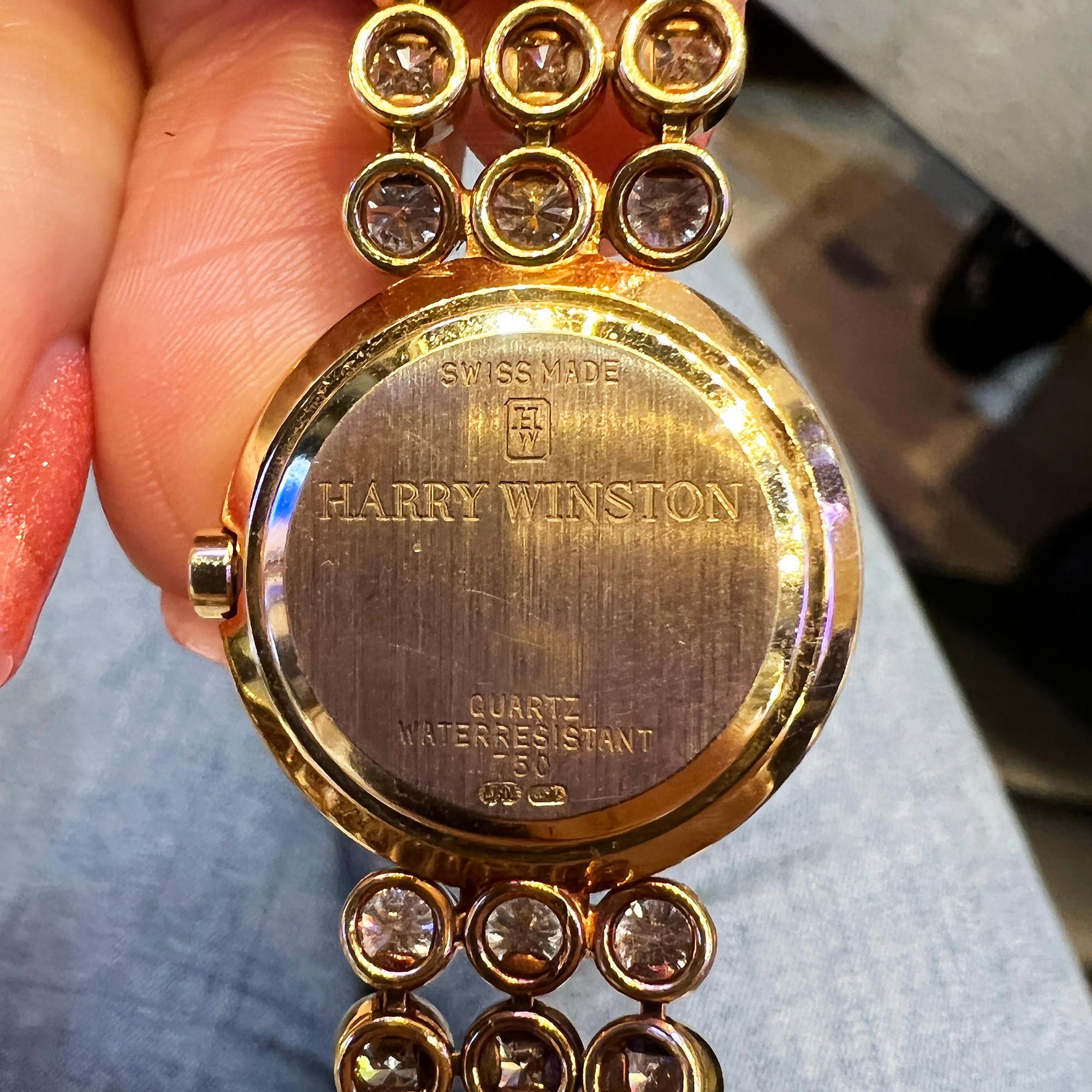 Harry Winston Diamant-Goldu-Uhr im Zustand „Hervorragend“ im Angebot in New York, NY