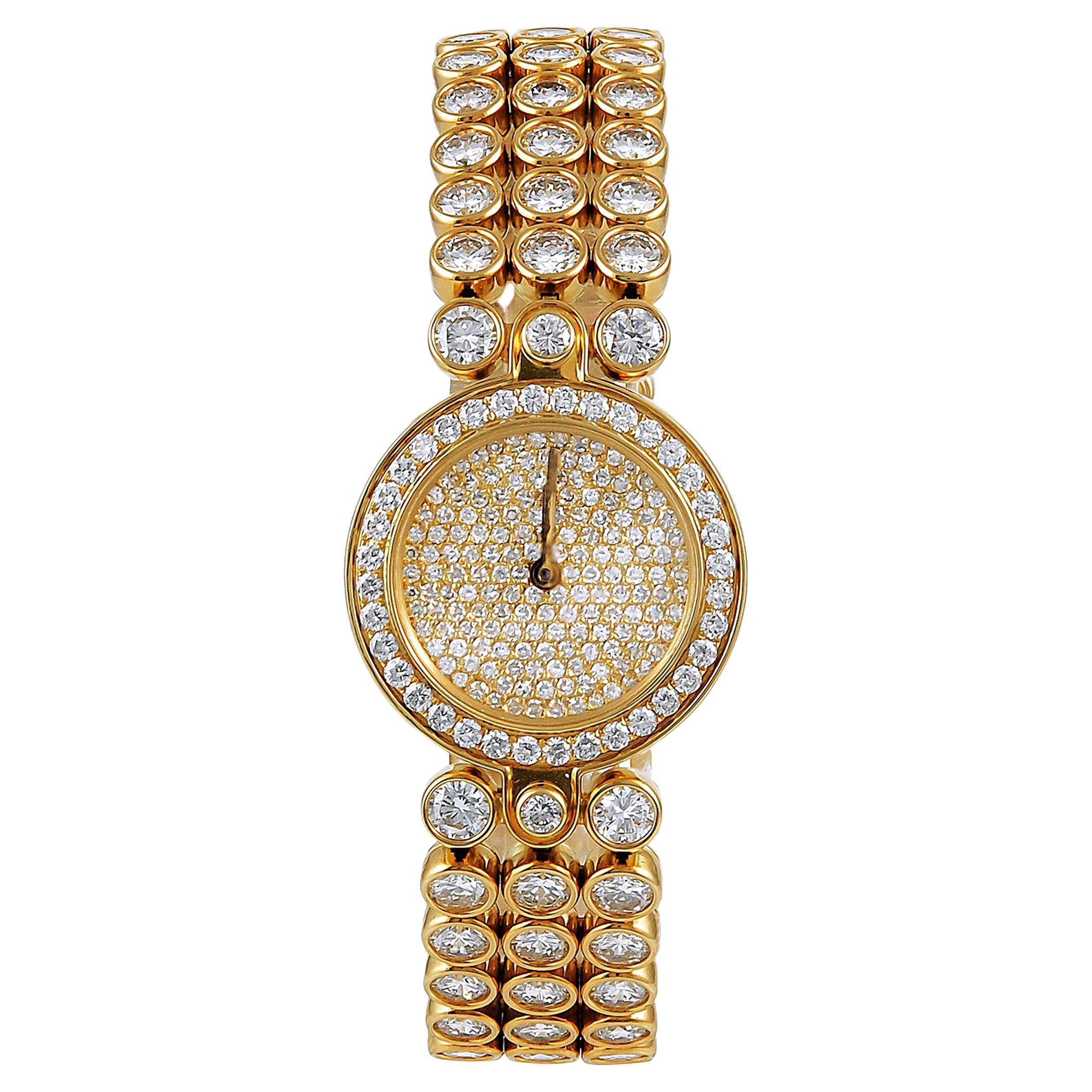Harry Winston Diamond Gold Watch For Sale