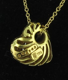Harry Winston Diamond Heart Pendant, Set in 18 Karat Yellow Gold