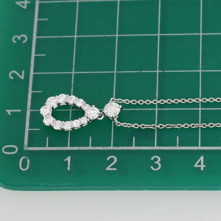 Harry Winston Diamond Loop by HW Medium Diamond Platinum Pendant For