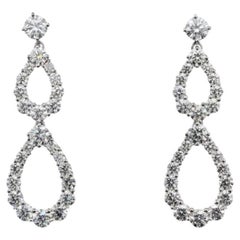 Harry Winston Diamond Loop Earrings in Platinum