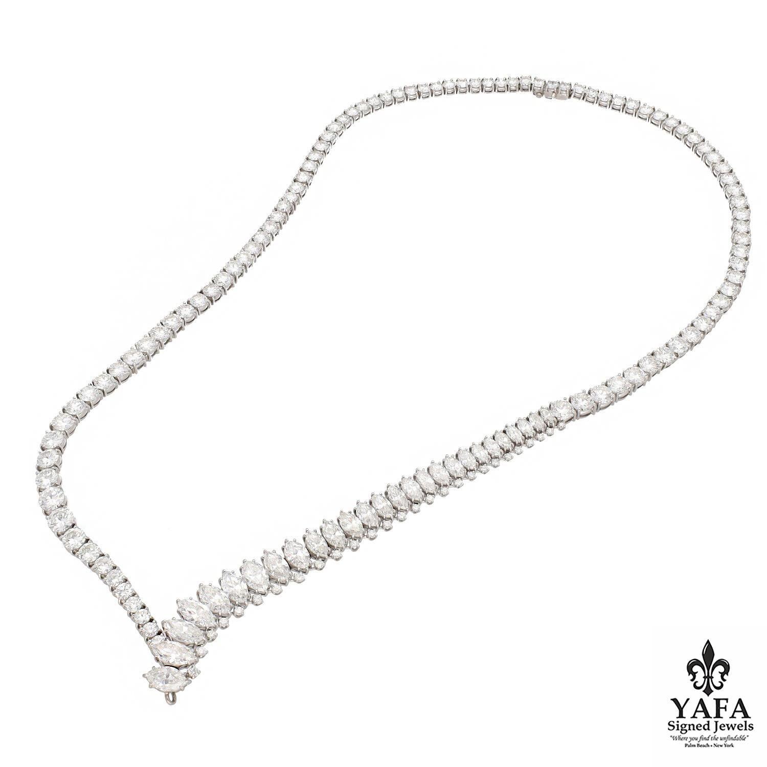Taglio rotondo Collana di diamanti di Harry Winston in vendita