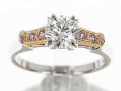 Harry Winston Diamond Pink Diamond Platinum 18 Karat Pink Gold Tryst Ring