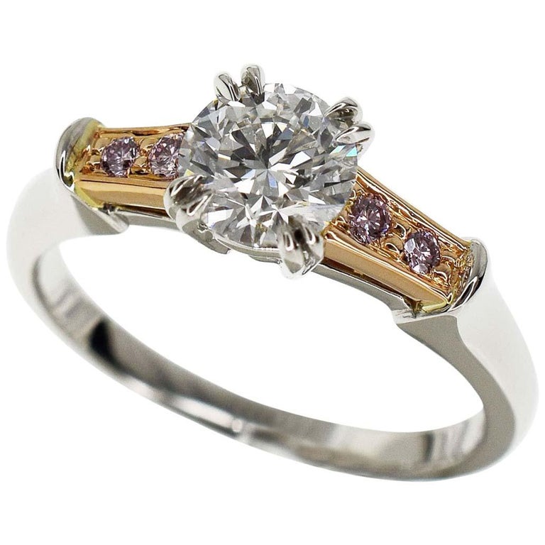 Harry Winston Diamond Pink Diamond Platinum 18 Karat Pink ...