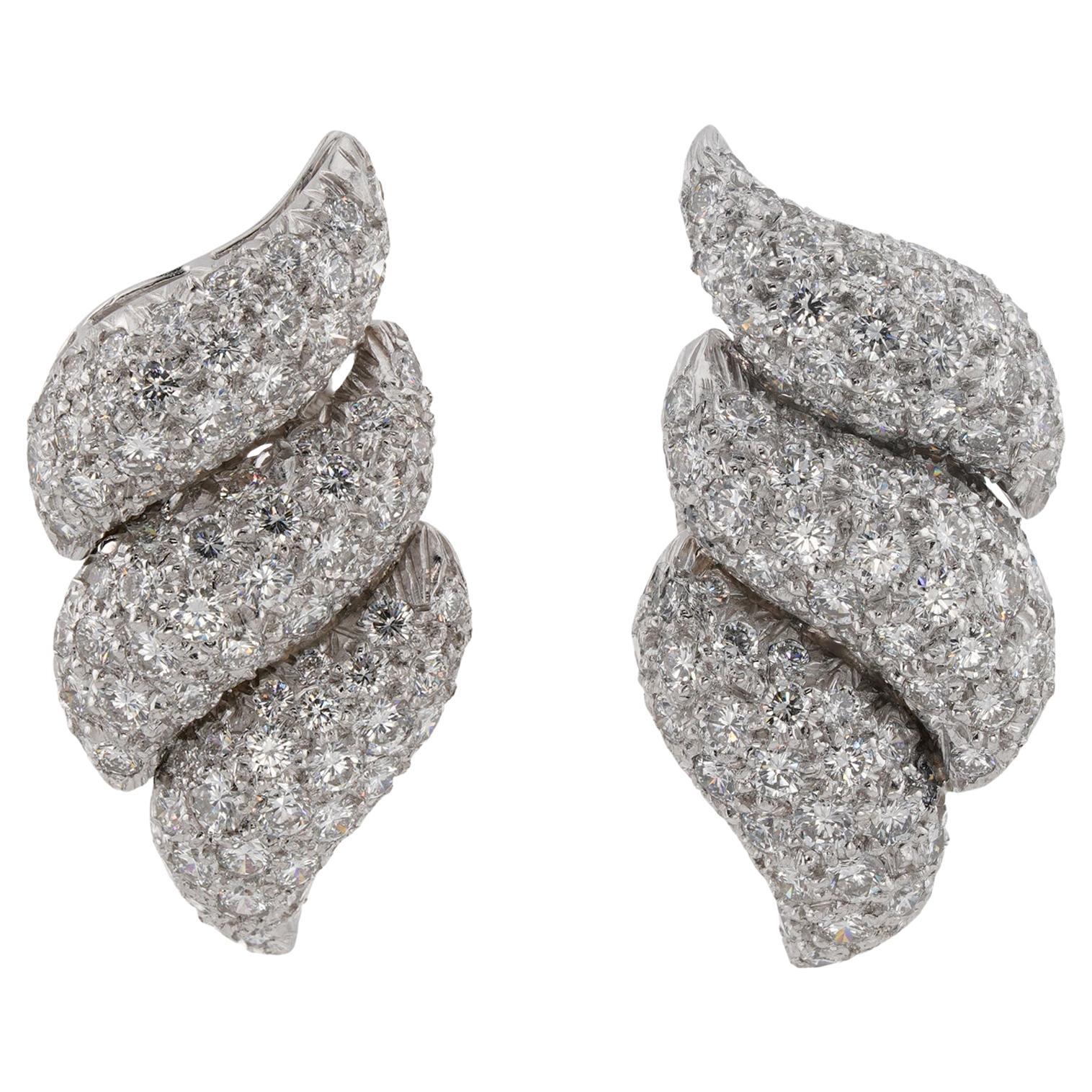 Pendientes HARRY WINSTON de diamantes y platino en venta