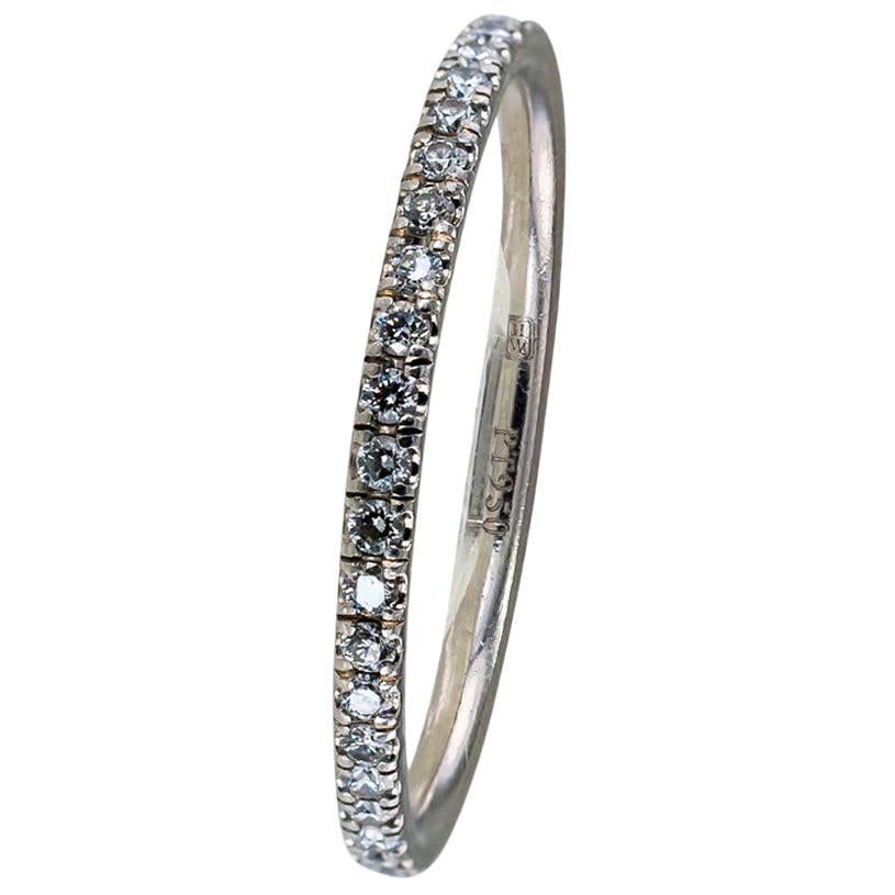 Harry Winston Diamond Platinum Eternity Ring Size 5.75