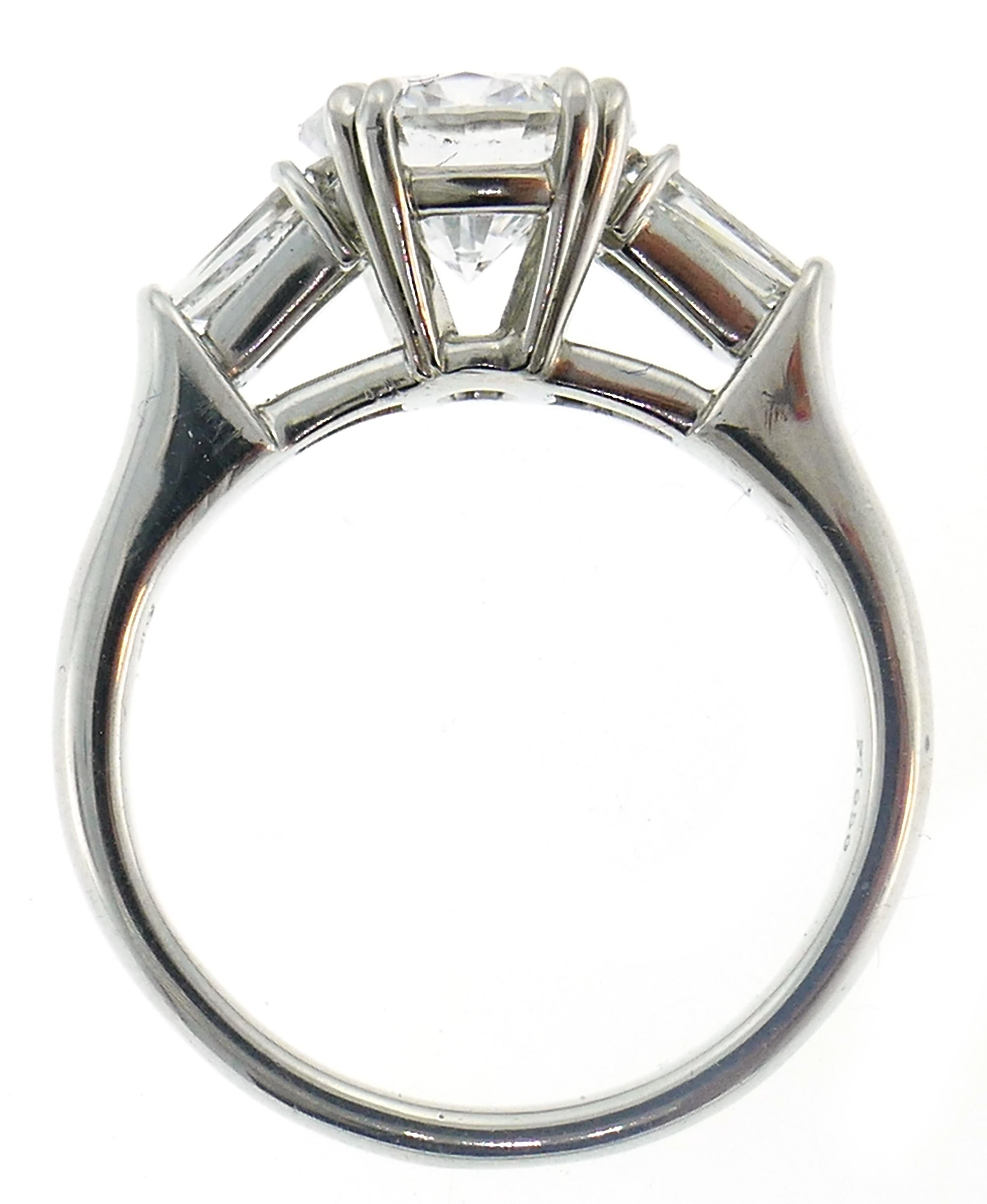 Harry Winston Diamond Platinum Ring 1.29 Carat D/IF GIA 1