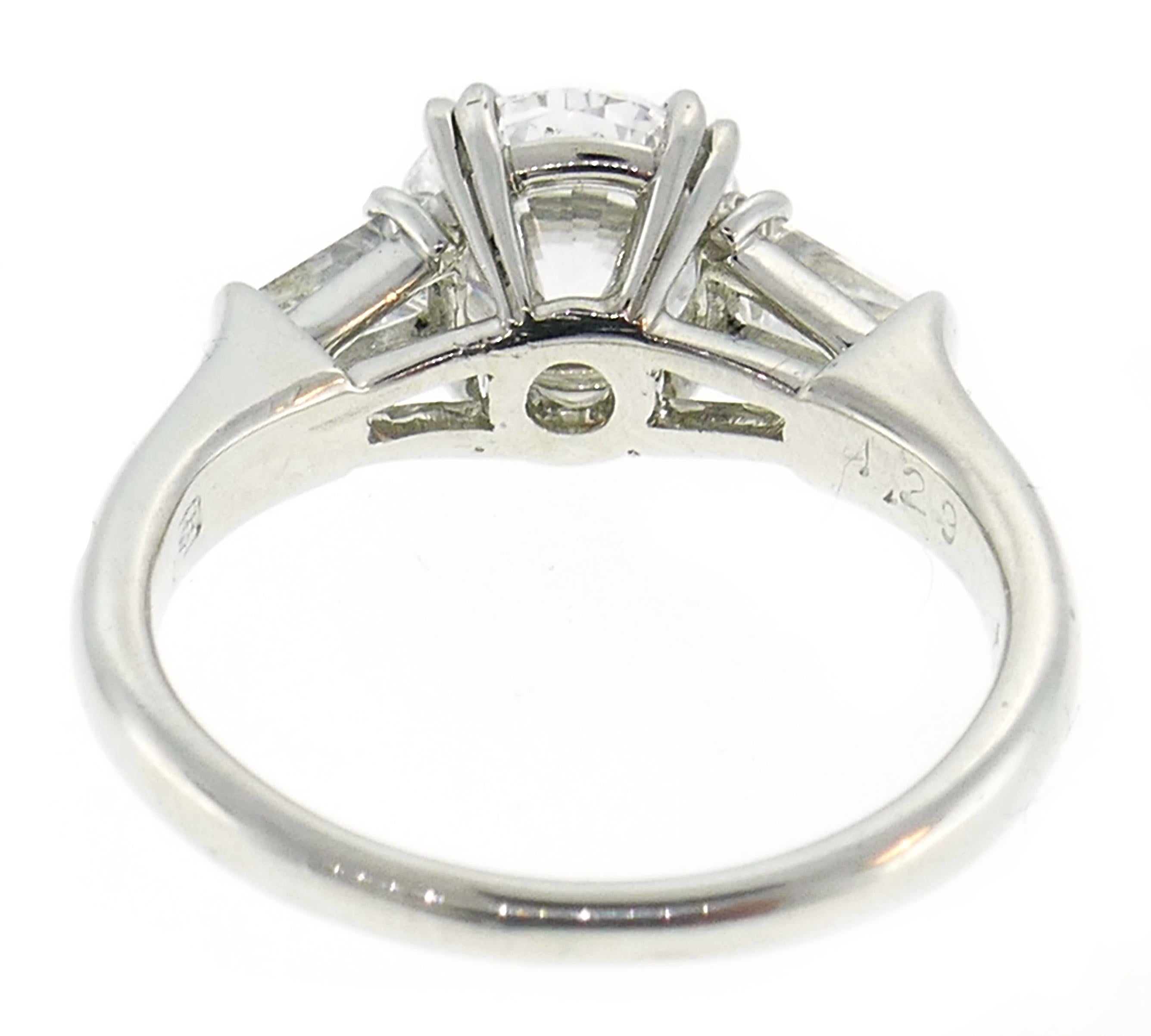 Harry Winston Diamond Platinum Ring 1.29 Carat D/IF GIA 2