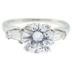 Harry Winston Diamond Platinum Ring 1.29 Carat D/IF GIA