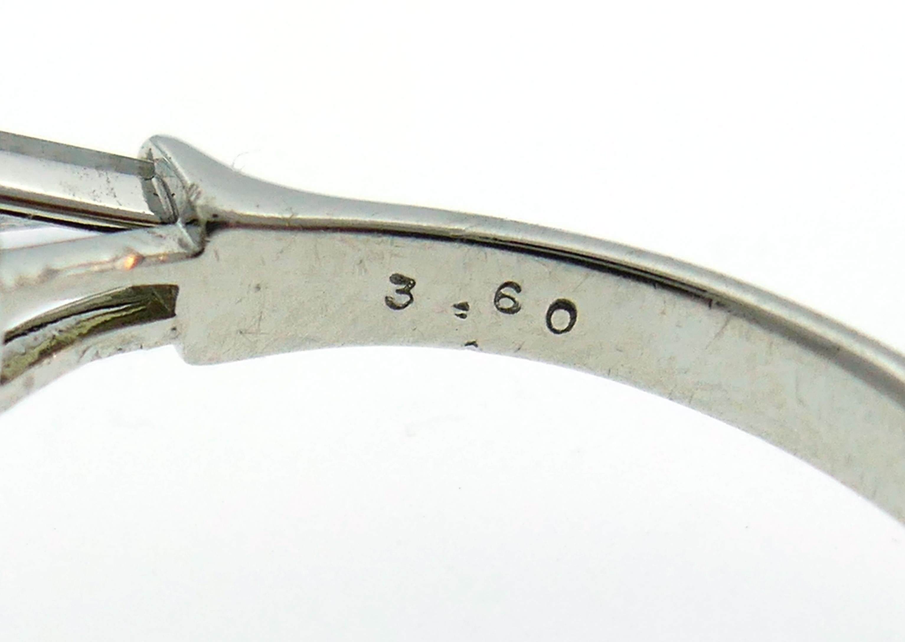 Harry Winston Diamond Platinum Ring 3.60 Carat Pear D/VVS1 GIA 1