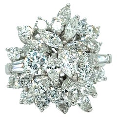 Retro Harry Winston Diamond Platinum Ring