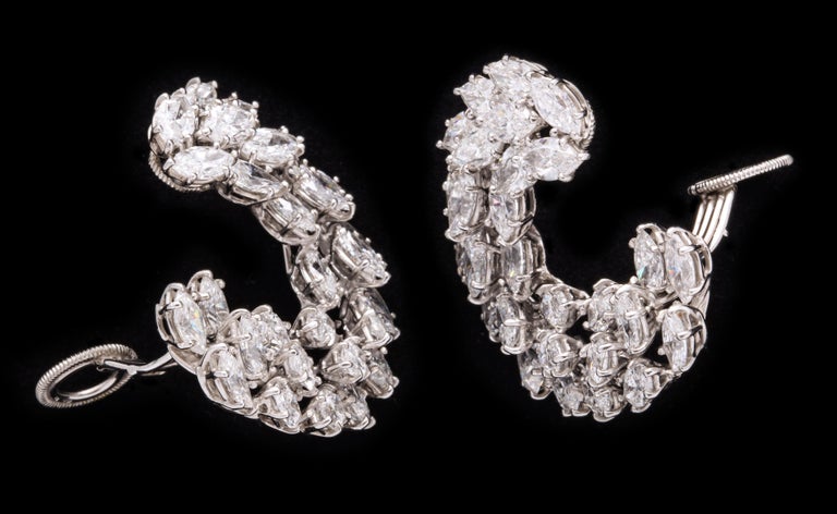Harry Winston Diamond Wreath Earrings For Sale at 1stdibs